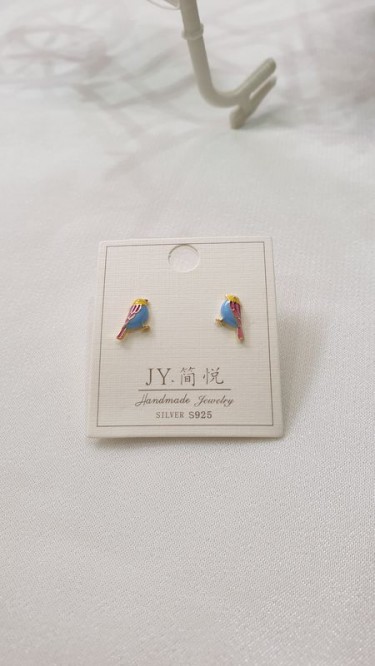 Ay Gümüş Kadın Renkli Mine Sedefli Kuş Küpe 925 Ayar Gümüş Ay Gümüş Kadın Renkli Mine Sedefli Kuş Küpe 925 Ayar Gümüş