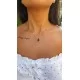 Ay Gümüş Kadın Kalın Örme Zincirli Damla Zirkon Taşı Zümrüt Yeşili Kolye 925 Ayar Gümüş