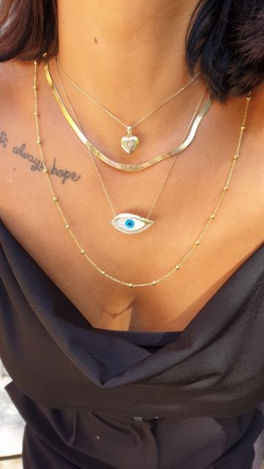 Ay Gümüş Kadın Göz Modeli Nazar Boncuklu Zirkon Taşlı Kolye 925 Ayar Gümüş Ay Gümüş Kadın Göz Modeli Nazar Boncuklu Zirkon Taşlı Kolye 925 Ayar Gümüş