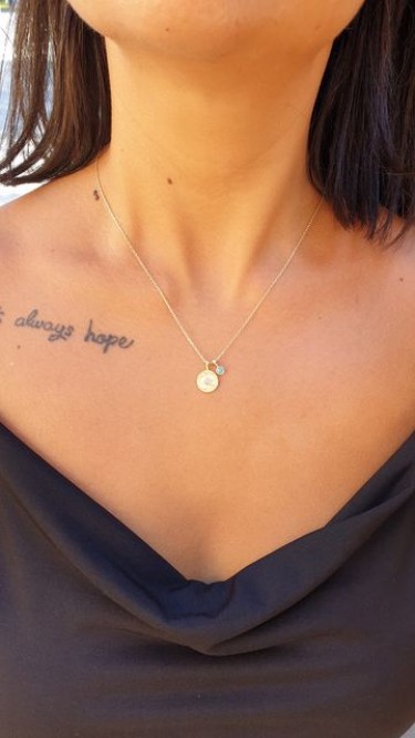 Ay Gümüş Kadın Eski Para Figürü Mavi Boncuklu Gold Kolye 925 Ayar Gümüş