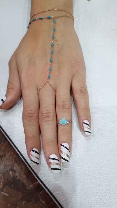 Ay Gümüş Kadın Mine Firuze Şahmeran 925 Ayar Gümüş