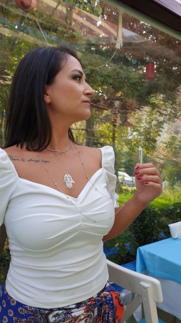 Ay Gümüş Kadın Fatma Ananın Eli Kolye 925 Ayar Gümüş Ay Gümüş Kadın Fatma Ananın Eli Kolye 925 Ayar Gümüş