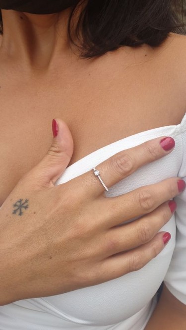 Ay Gümüş Kadın İthal Zirkon Taşlı Eklem Yüzüğü 925 Ayar Gümüş