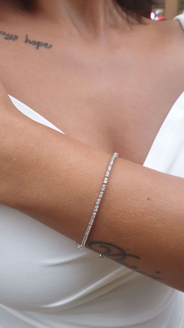 Ay Gümüş Kadın Su Yolu Bileklik 925 Ayar Gümüş 