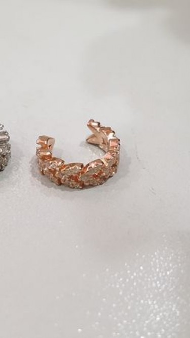 Ay Gümüş Kadın Zirkon Dragos Kıkırdak Küpeleri 925 Ayar Gümüş