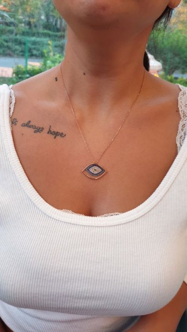 Ay Gümüş Kadın İtalyan Göz Zirkon Nazar Kolye 925 Ayar Gümüş Ay Gümüş Kadın İtalyan Göz Zirkon Nazar Kolye 925 Ayar Gümüş