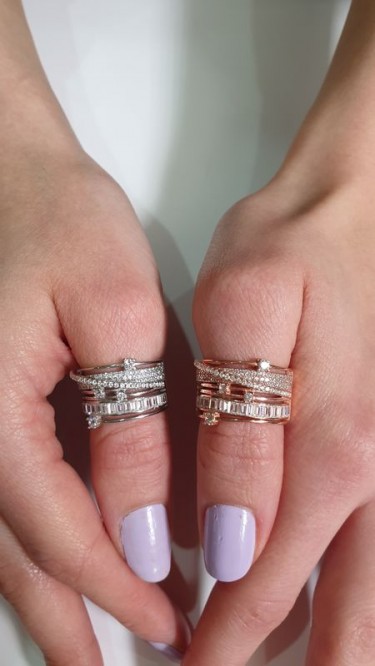 Ay Gümüş Kadın Zirkon Taşlı Baget Sarmal Yüzük 925 Ayar Gümüş Ay Gümüş Kadın Zirkon Taşlı Baget Sarmal Yüzük 925 Ayar Gümüş