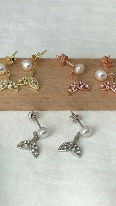 Ay Gümüş Kadın İtalyan Zirkon Yunus Kuyruğu İnci Küpe 925 Ayar Gümüş Ay Gümüş Kadın İtalyan Zirkon Yunus Kuyruğu İnci Küpe 925 Ayar Gümüş