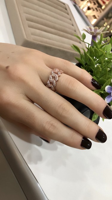 Ay Gümüş Kadın Klasik Örgü Modeli Zirkon Yüzük 925 Ayar Gümüş