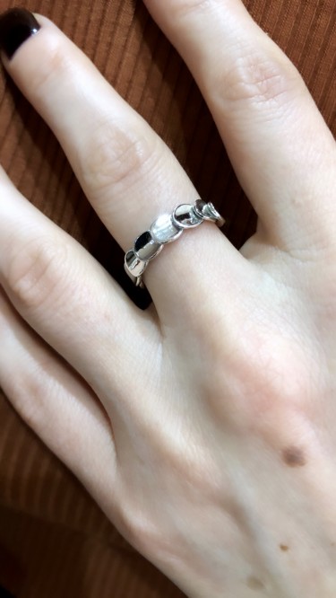 Ay Gümüş Kadın Pullu İthal Eklem Yüzük 925 Ayar Gümüş