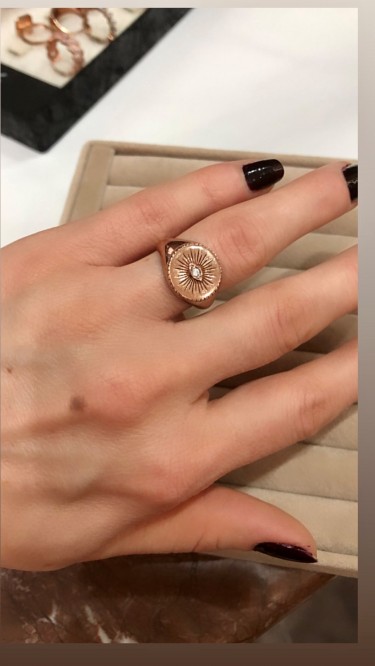 Ay Gümüş Kadın Şövalye  Zirkon Yüzük 925 Ayar Gümüş