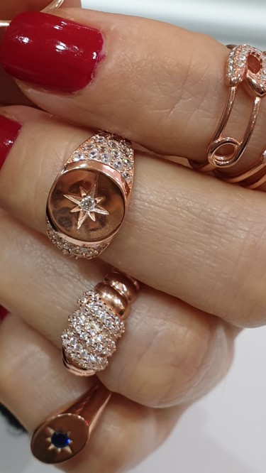 Ay Gümüş Kadın Roze Zirkon Taşlı Burgulu Ayarlanabilir Yüzük 925 Yar Gümüş Ay Gümüş Kadın Roze Zirkon Taşlı Burgulu Ayarlanabilir Yüzük 925 Yar Gümüş