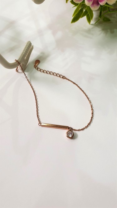 Ay Gümüş Kadın Zirkon Taşlı Bileklik 925 Ayar Gümüş