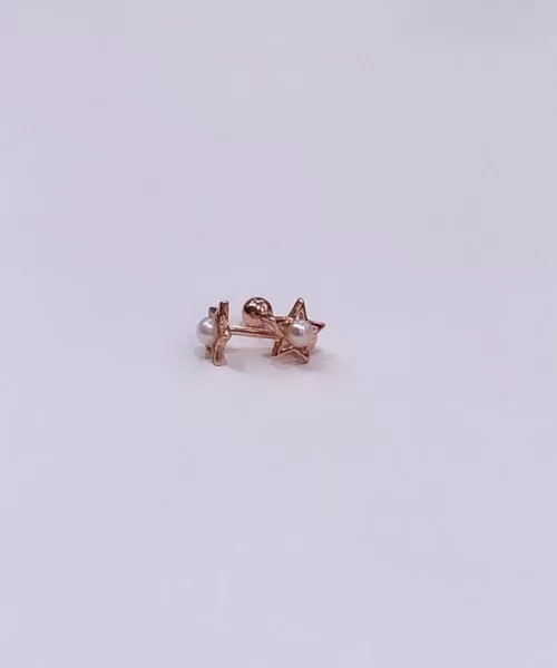 Ay Gümüş Kadın 2 Adet Yıldız İncili model Cerrahi Piercing 925 Ayar Gümüş Ay Gümüş Kadın 2 Adet Yıldız İncili model Cerrahi Piercing 925 Ayar Gümüş