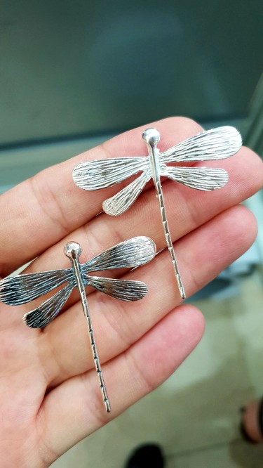 Ay Gümüş Kadın Yusufçuk Özel Tasarım Kolye 924 Ayar Gümüş