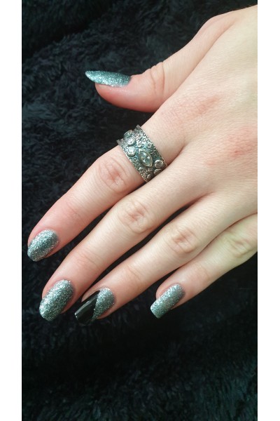  Ay Gümüş Kadın İtalyan Renkli  Zirkon  Yüzük 925 Ayar Gümüş