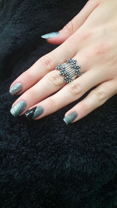 Ay Gümüş Kadın Özel Tasarım Zikzaklı  Yüzük 925 ayar Gümüş 