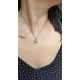Ay Gümüş Kadın Elmas Modeli Tasarım Kolye 925 Ayar Gümüş