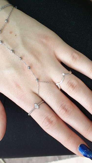 Ay Gümüş Kadın İtalyan Taşı Top Şahmeran Bileklik  925 Ayar Gümüş