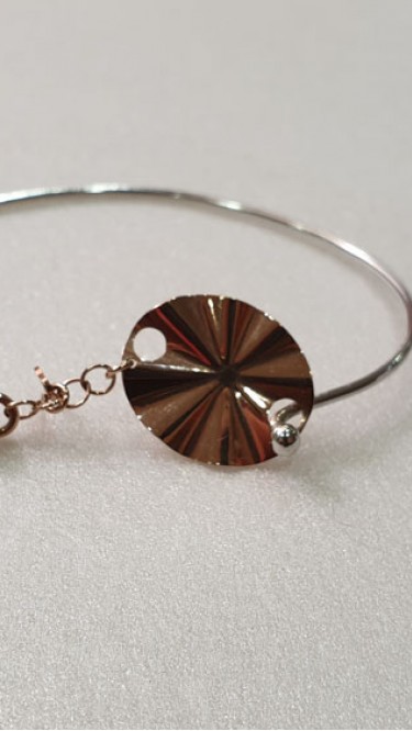  Ay Gümüş Kadın Swarovski Plak kelepçe Bileklik 925 Ayar Gümüş