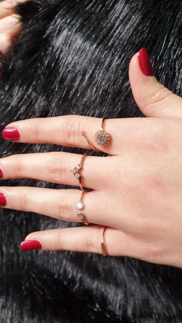 Ay Gümüş Kadın Fantazi Zirkon Yüzük 925 Ayar Gümüş