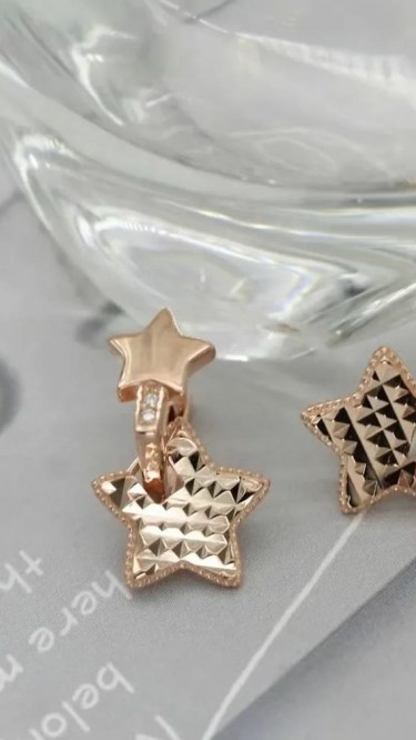 Ay Gümüş Kadın Halka Yıldız 925 Ayar Gümüş Rose Küpe Ay Gümüş Kadın Halka Yıldız 925 Ayar Gümüş Rose Küpe