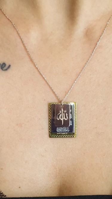 Ay Gümüş Kadın Gold Roze Beyaz Ayetel Kürsü Nazar Allah Yazısı Üçü Bir Arada 925 Ayar Gümüş Kolye Ay Gümüş Kadın Gold Roze Beyaz Ayetel Kürsü Nazar Allah Yazısı Üçü Bir Arada 925 Ayar Gümüş Kolye