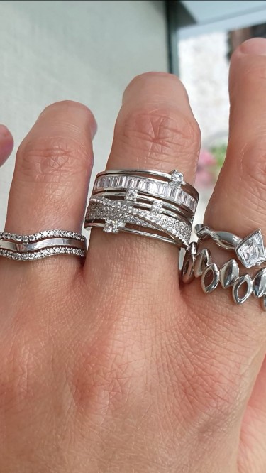 Ay Gümüş Kadın Silver 925 Ayar Gümüş Zirkon İthal Sarmal Yüzük 