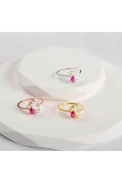 Ay Gümüş Kadın 925 Ayar Gümüş Zirkon Ay Yıldız Ayarlı Yüzük 